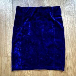 Forever 21 Royal Blue Velvet Pencil Skirt